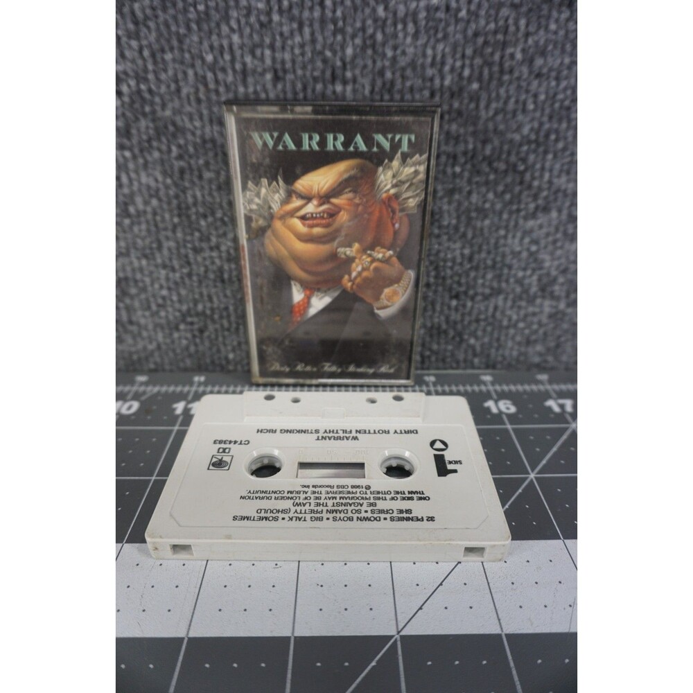 Warrant Dirty Rotten Filthy Stinking Rich Cassette Tape